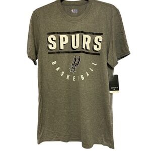NBA San Antonio Spurs Basketball T-Shirt Men's Gray Graphic Tee Medium Unisex h‎